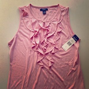 NWT Chaps Ruffled Tank